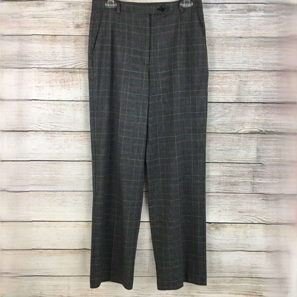 Covington High Waist Plaid Career Business Pants
